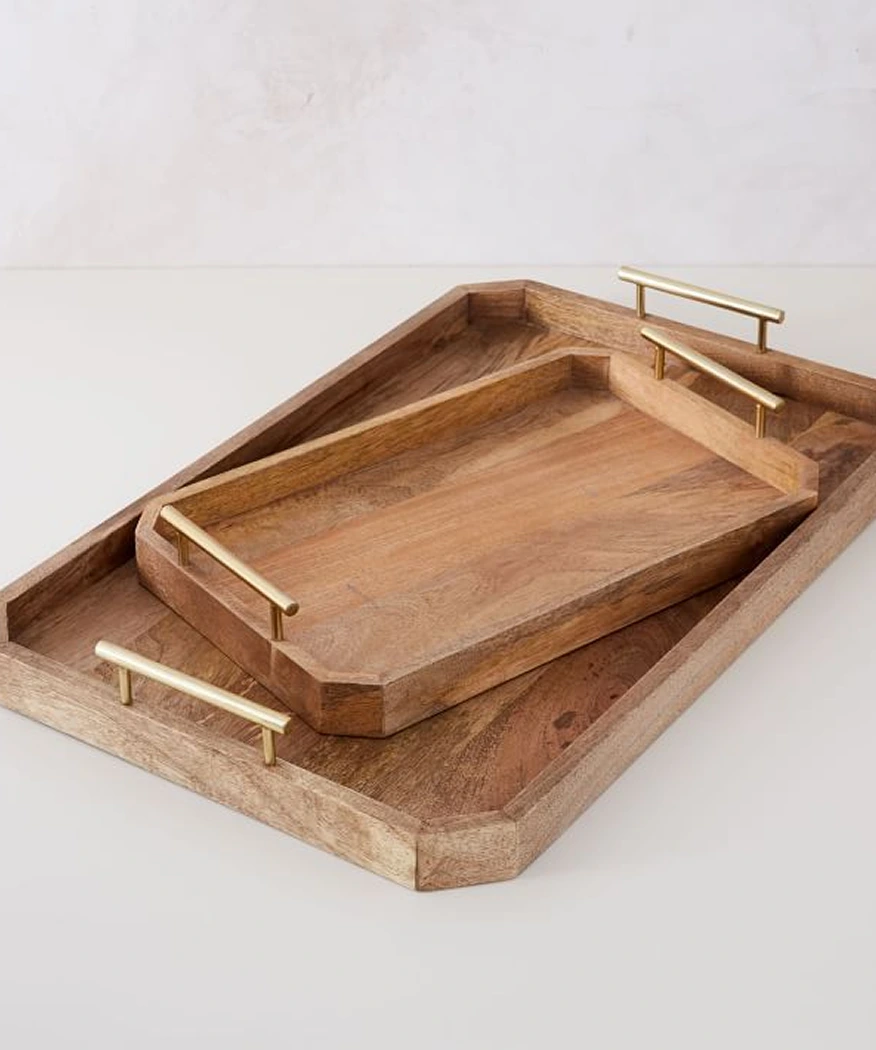 Wooden serving tray